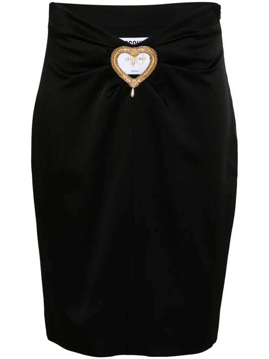Heart Cut-Out Mini Skirt