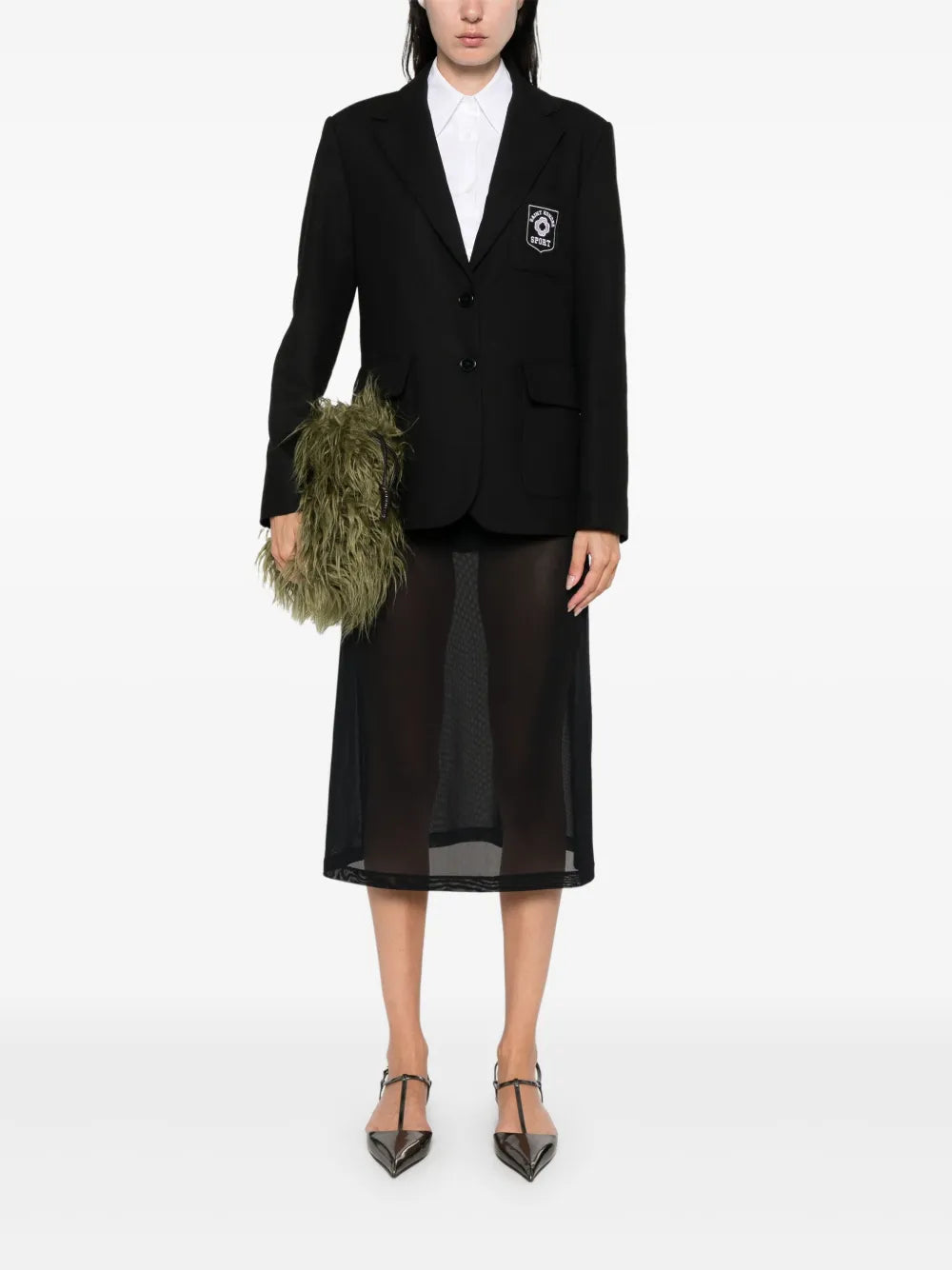 Logo-Embroidered Blazer