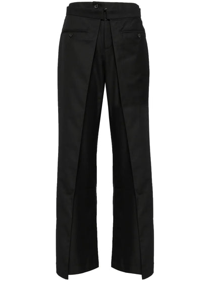 Straight-Leg Wool Trousers