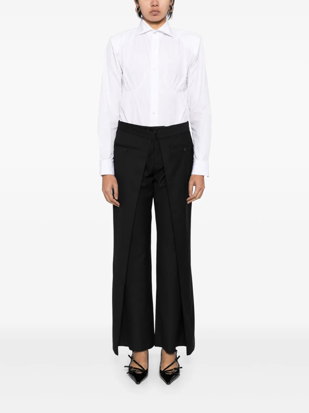 Straight-Leg Wool Trousers
