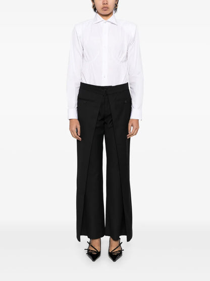Straight-Leg Wool Trousers