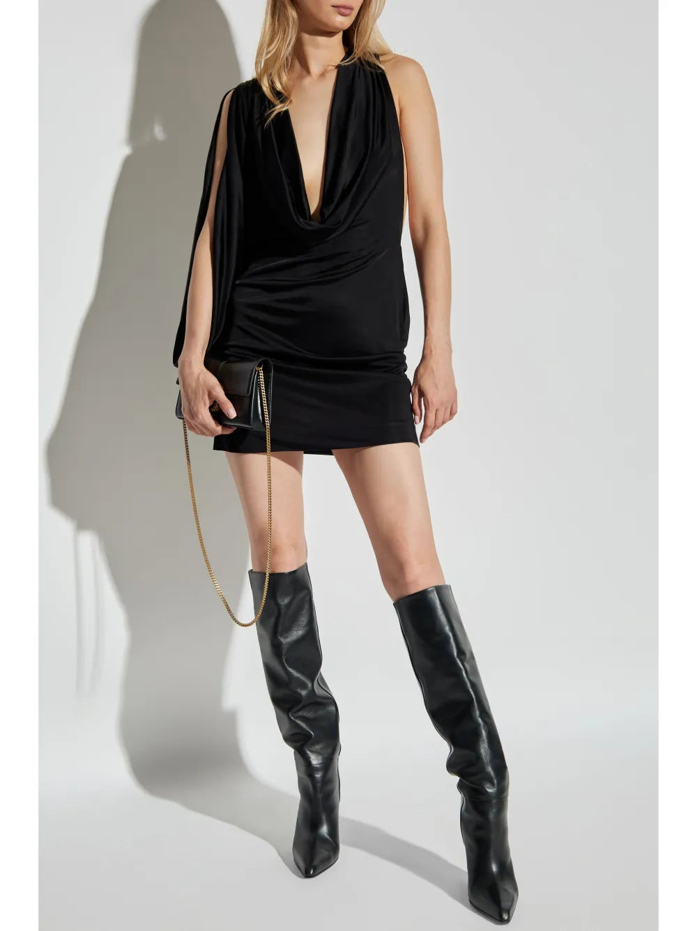 Shiny Jersey Mini Dress