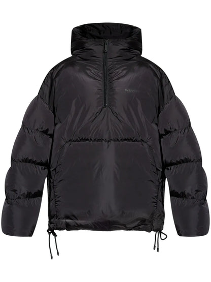 Logo-Embroidered Down Jacket