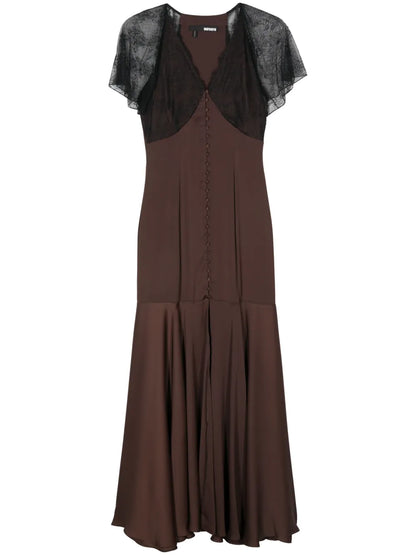 Lace V-Neck Maxi Dress