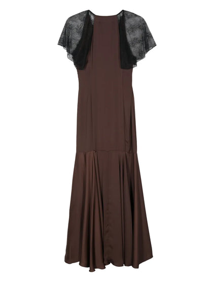 Lace V-Neck Maxi Dress