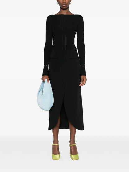 Pointelle-Trim Sweater