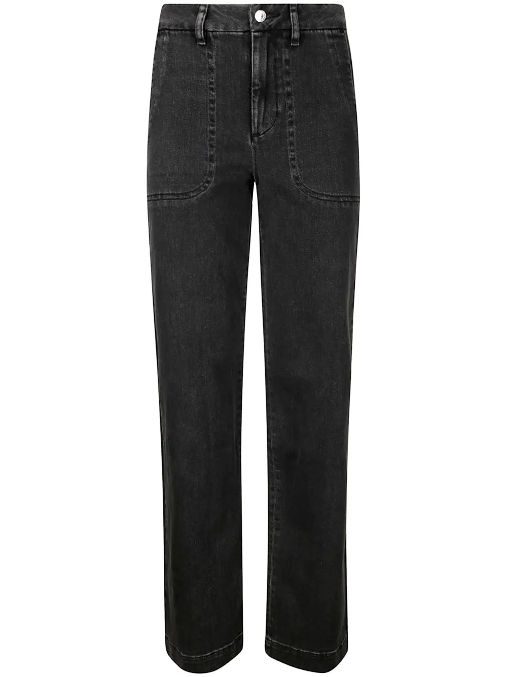 Washed Straight-Leg Jeans