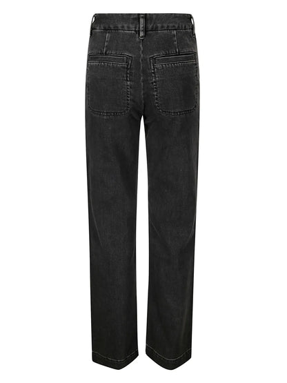 Washed Straight-Leg Jeans