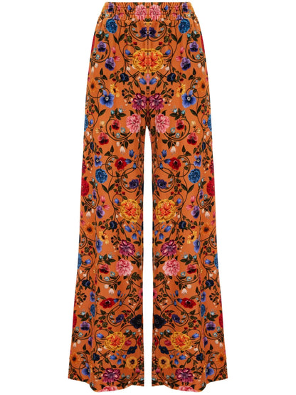 Floral-Print Palazzo Pants