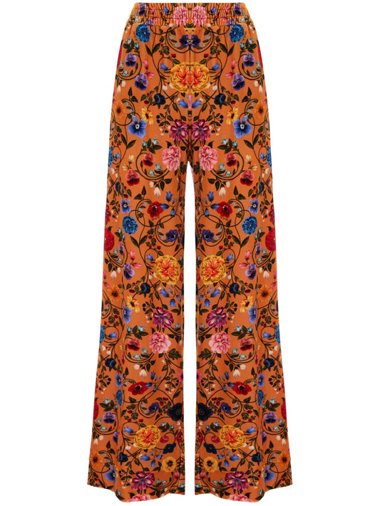 Floral-Print Palazzo Pants