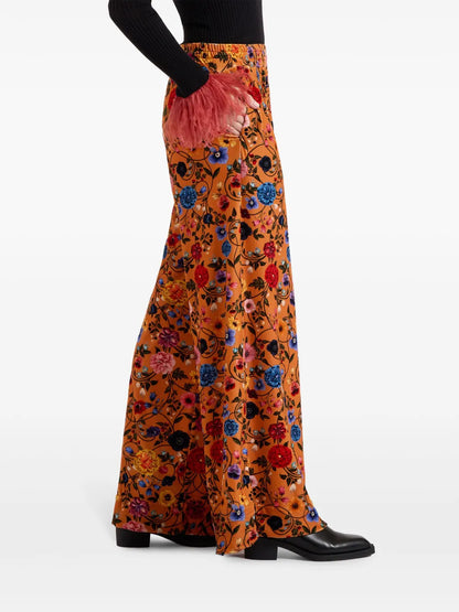 Floral-Print Palazzo Pants