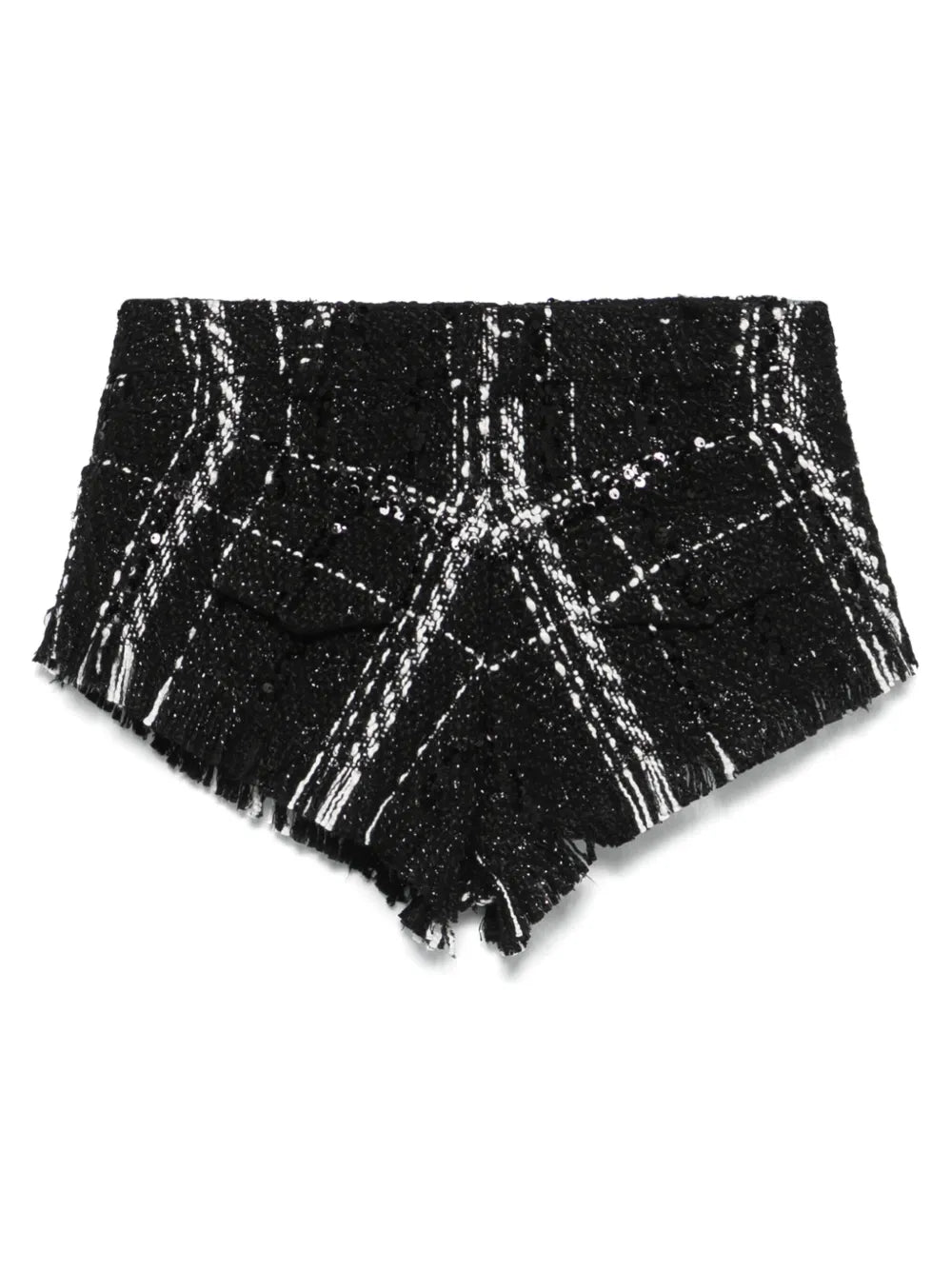 Frayed-Edge Tweed Shorts