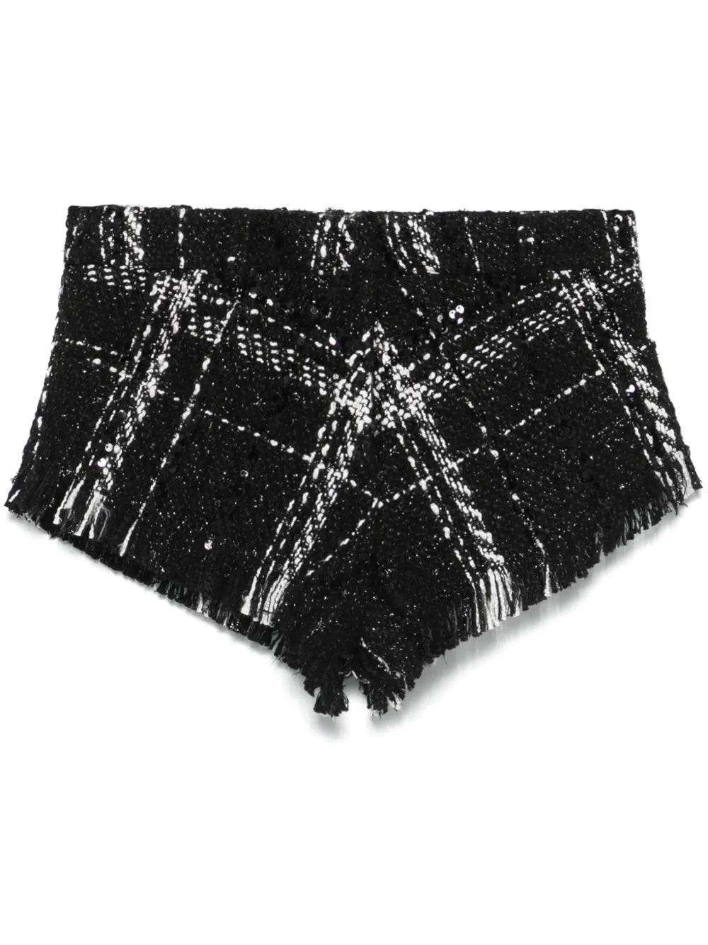Frayed-Edge Tweed Shorts