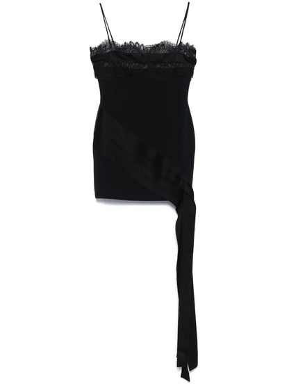Lace-Panel Mini Dress