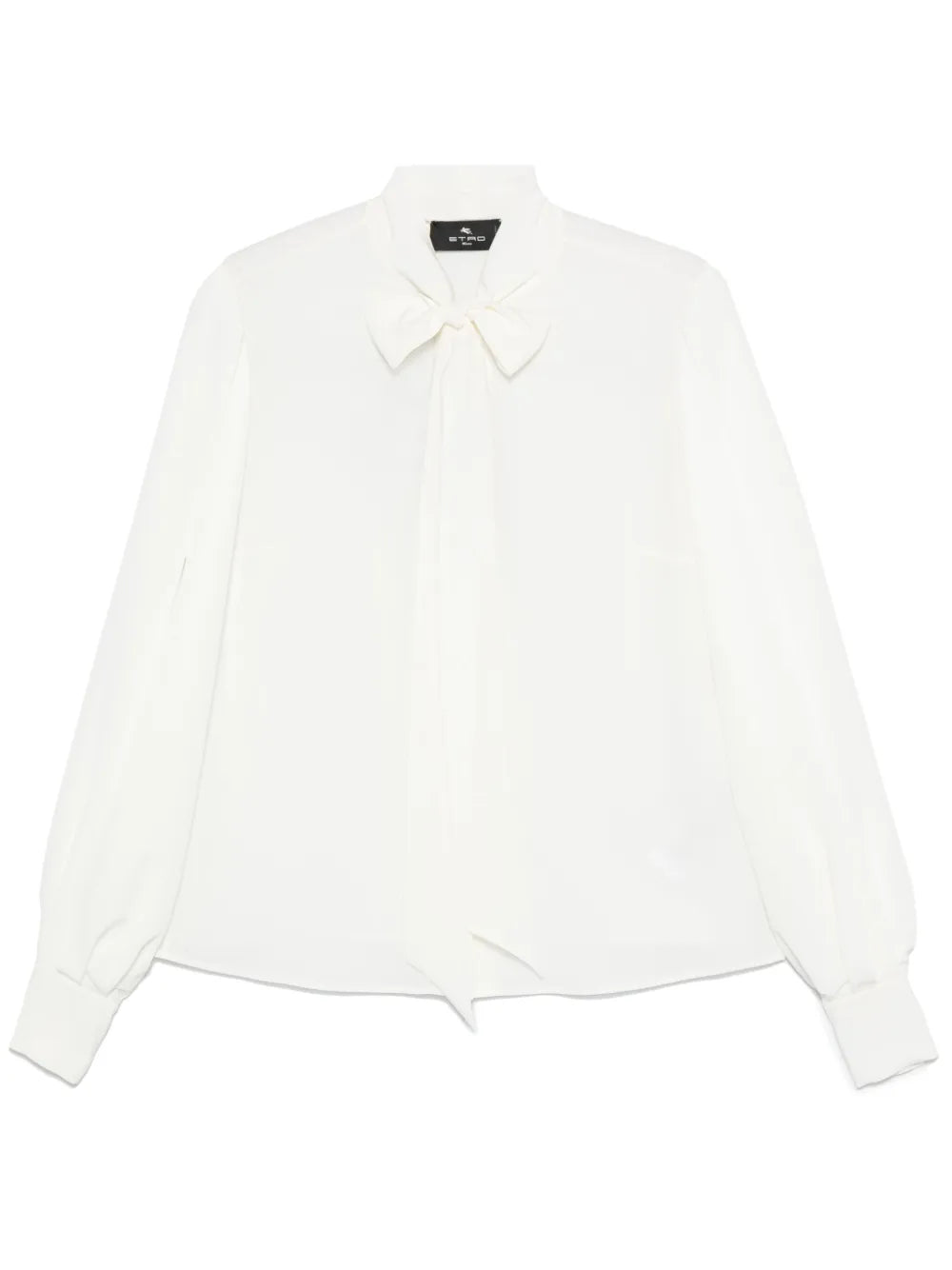 Pussy-Bow Silk Blouse
