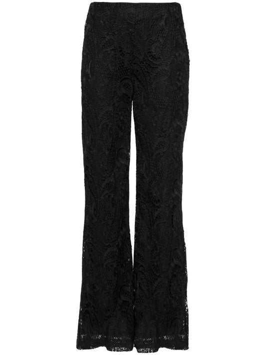 Macramé Straight-Leg Trousers