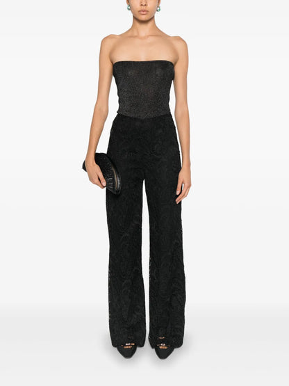 Macramé Straight-Leg Trousers