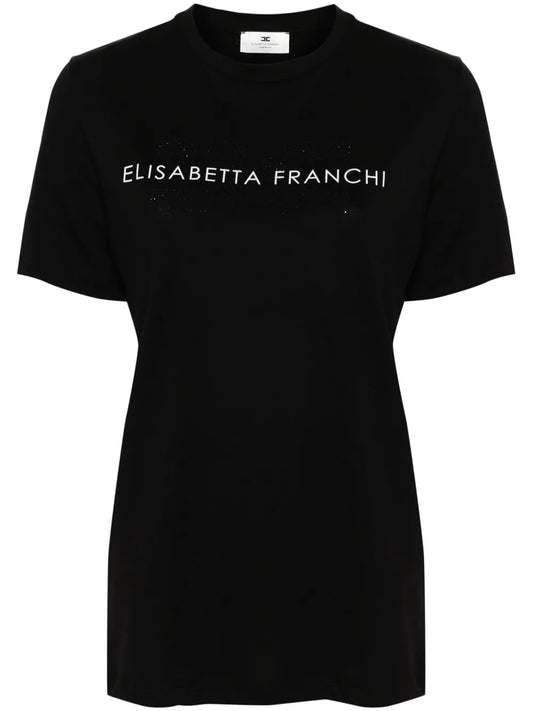 Rhinestones-Logo Jersey T-Shirt