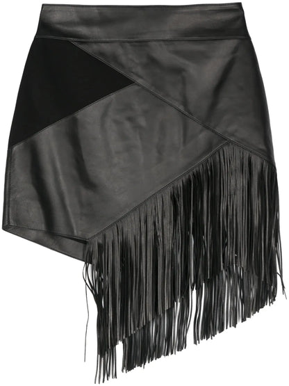 Fringed Mini Skirt