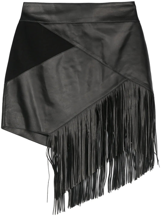 Fringed Mini Skirt