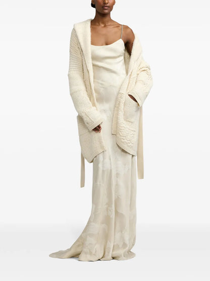 Lori Floral Lamé Jacquard Evening Dress