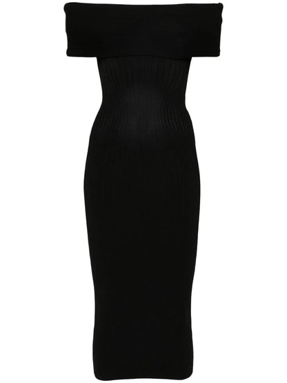 Off-Shoulder Knit Dress
