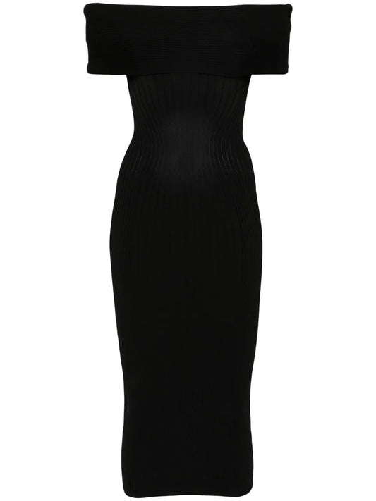Off-Shoulder Knit Dress