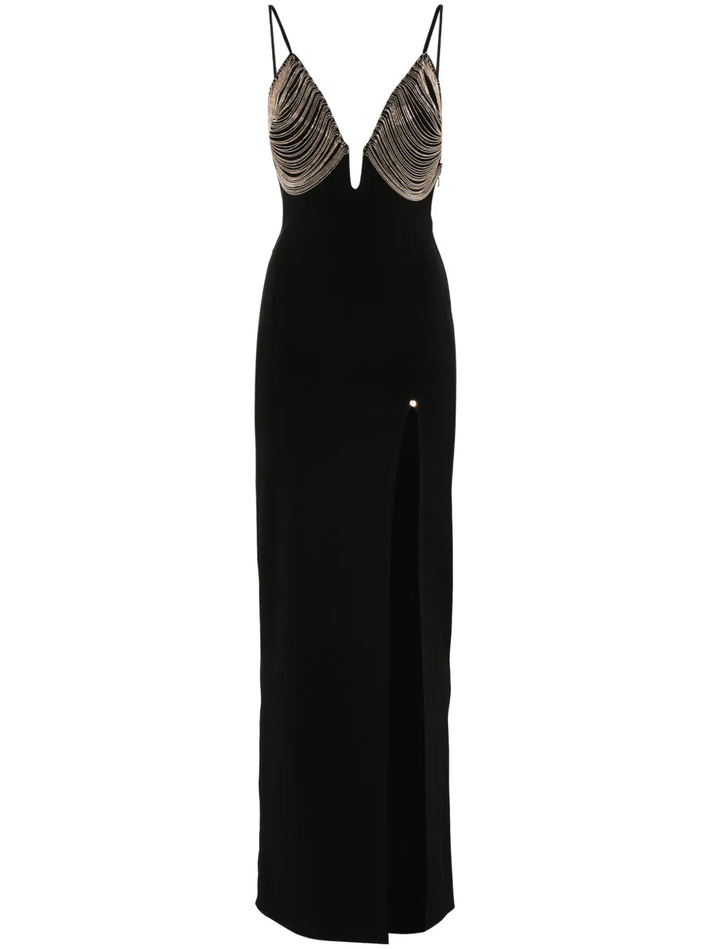 Fringe-Detail Maxi Dress