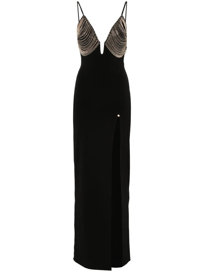 Fringe-Detail Maxi Dress