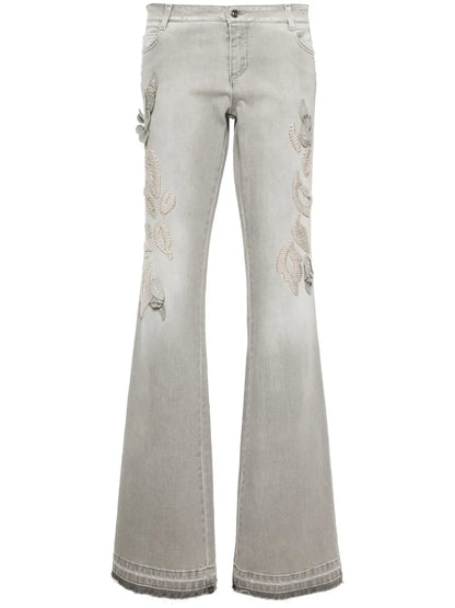 Embroidered Bootcut Jeans
