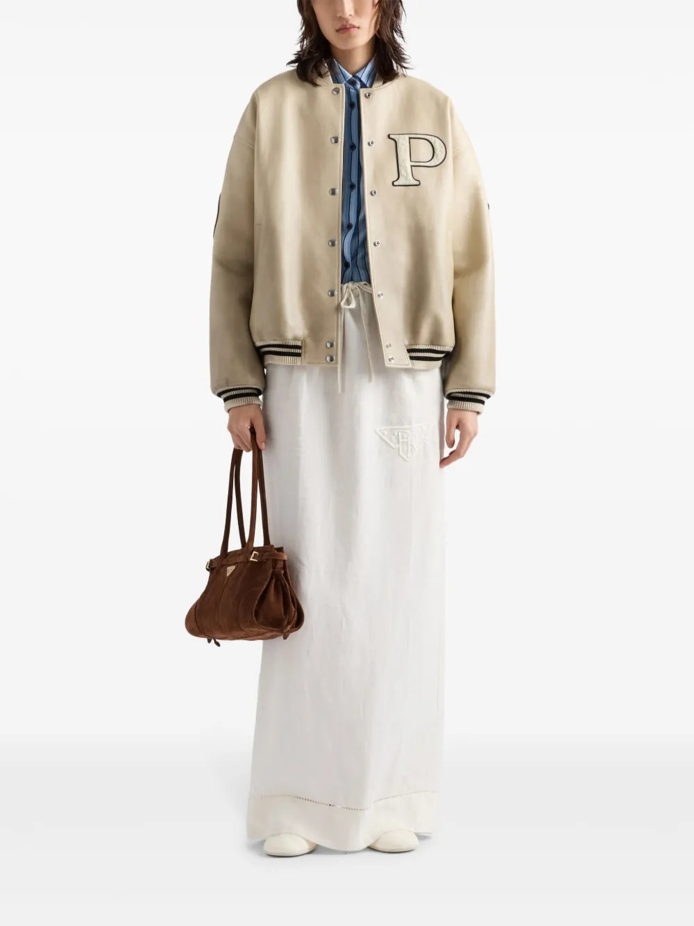 Embroidered Linen Skirt