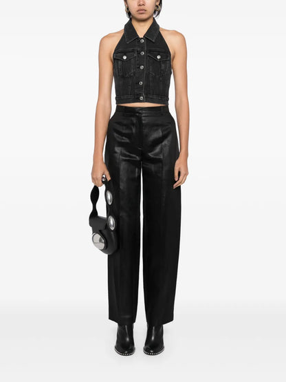 Creased Straight Trousers