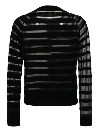 Striped Long-Sleeve Cardigan