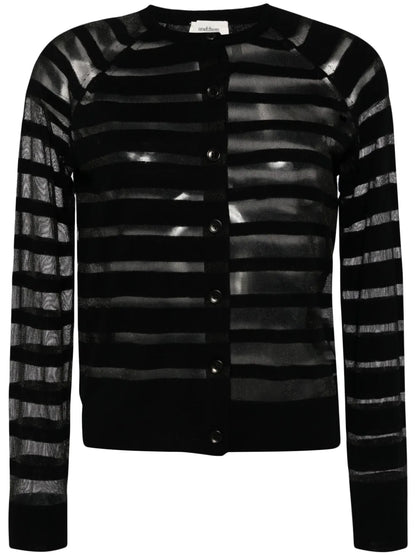 Striped Long-Sleeve Cardigan