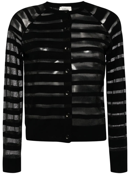 Striped Long-Sleeve Cardigan