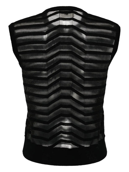 Striped Knitted Vest