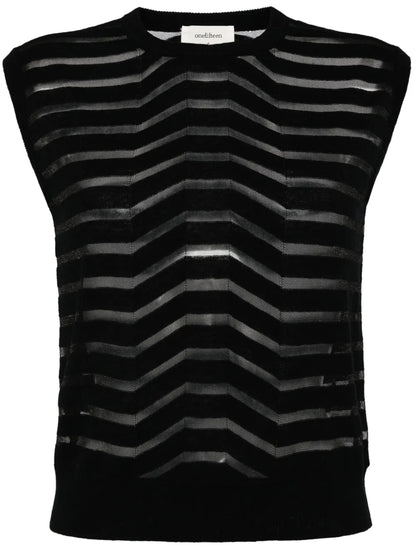 Striped Knitted Vest