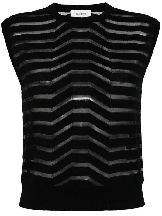Striped Knitted Vest