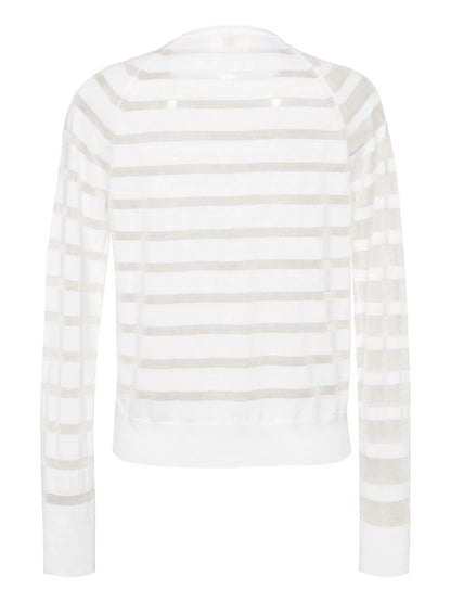 Striped Long-Sleeve Cardigan