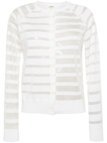 Striped Long-Sleeve Cardigan
