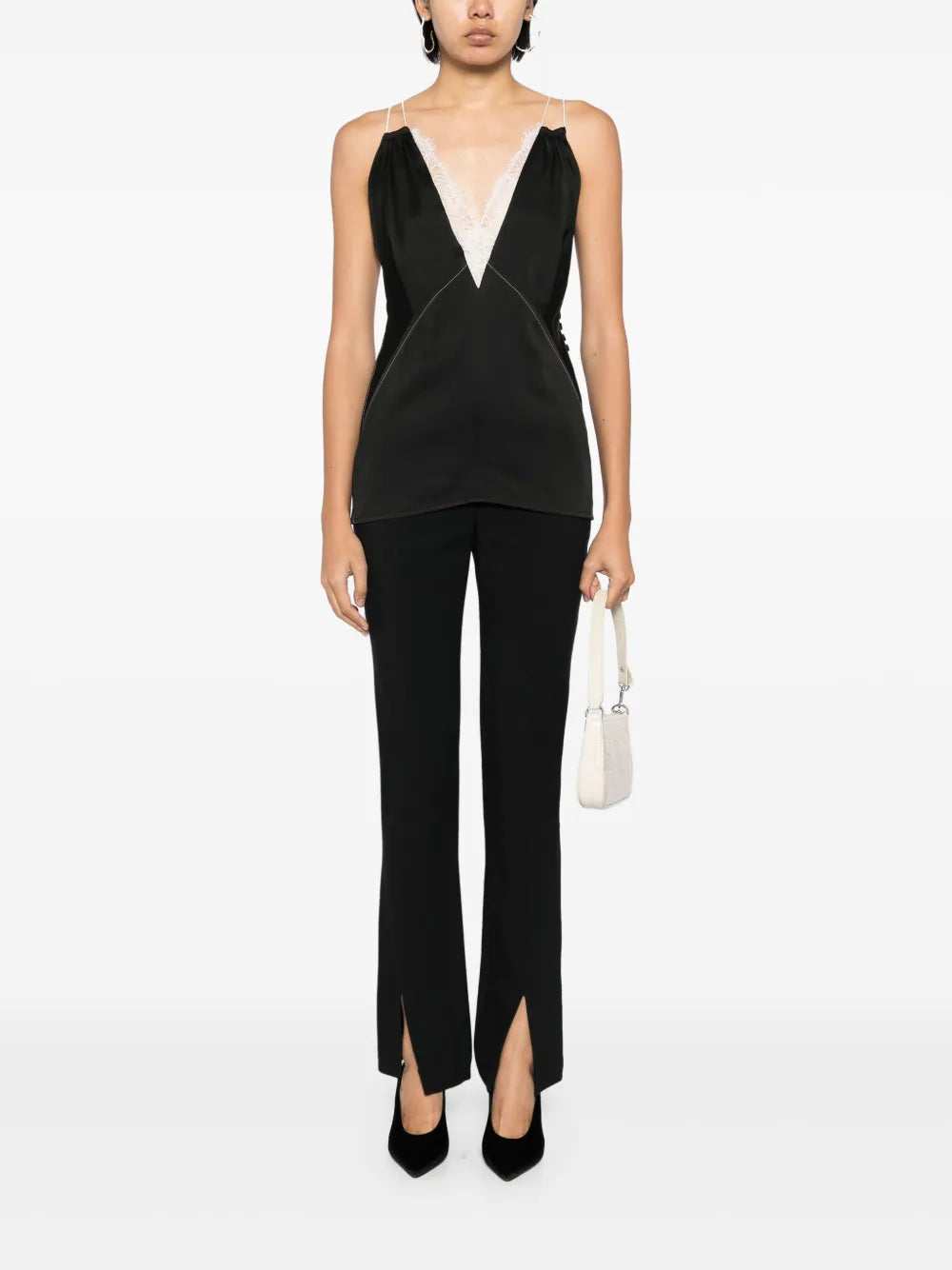 Lace-Embellished Camisole Top