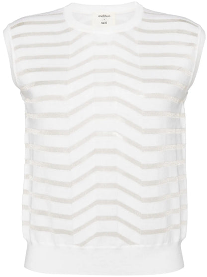 Striped Knitted Vest