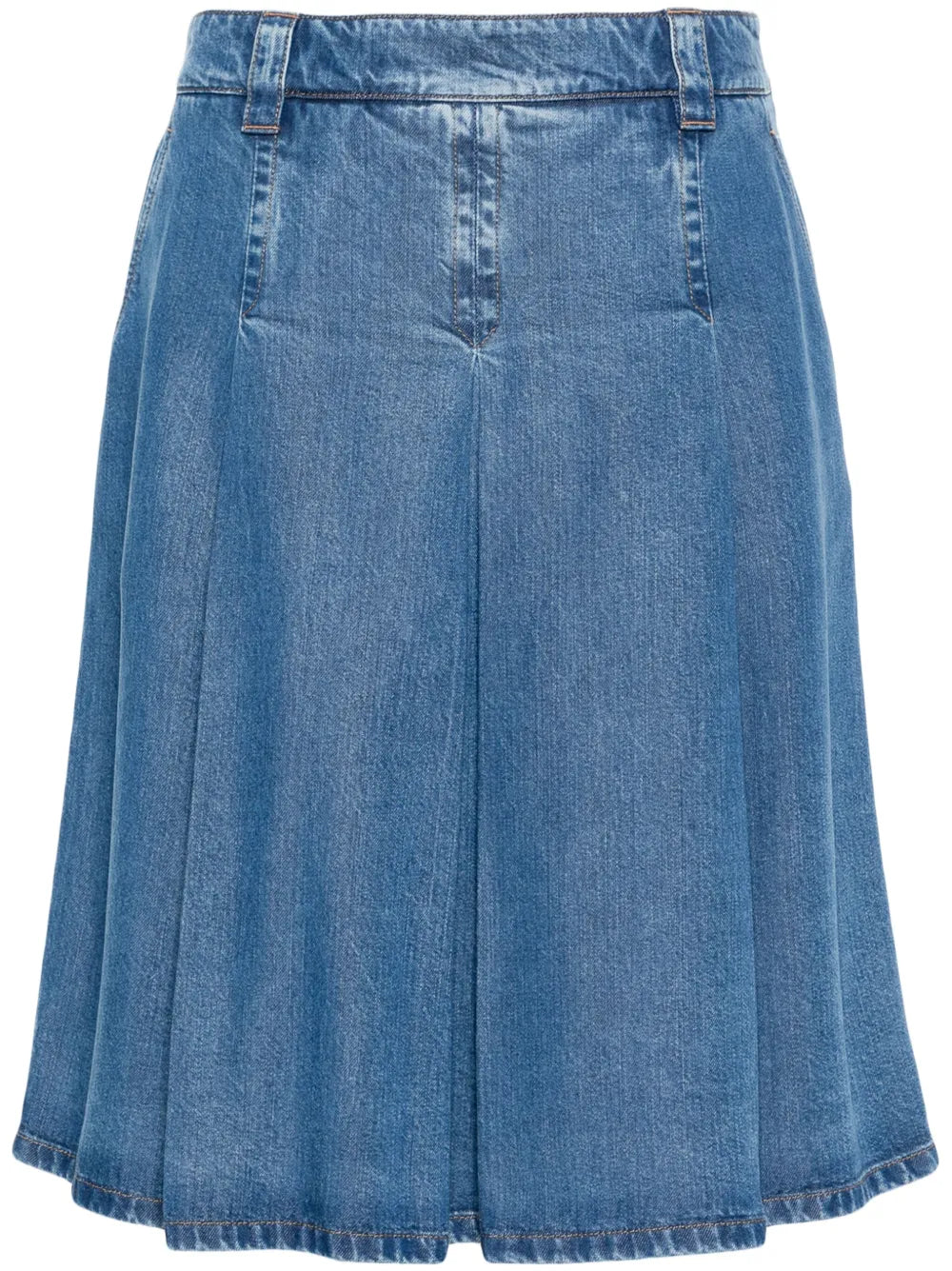 Embroidered-Logo Midi Skirt