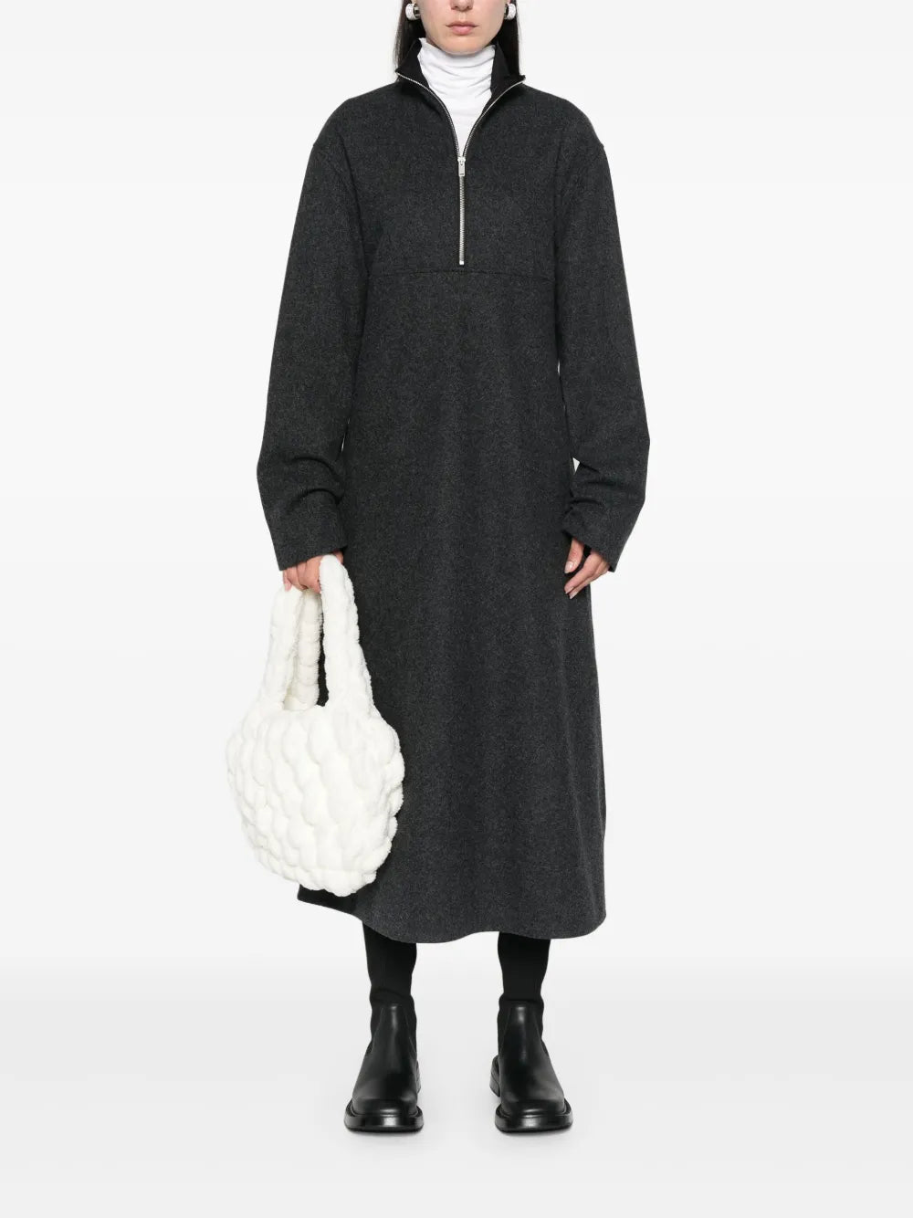Virgin Wool Midi Dress