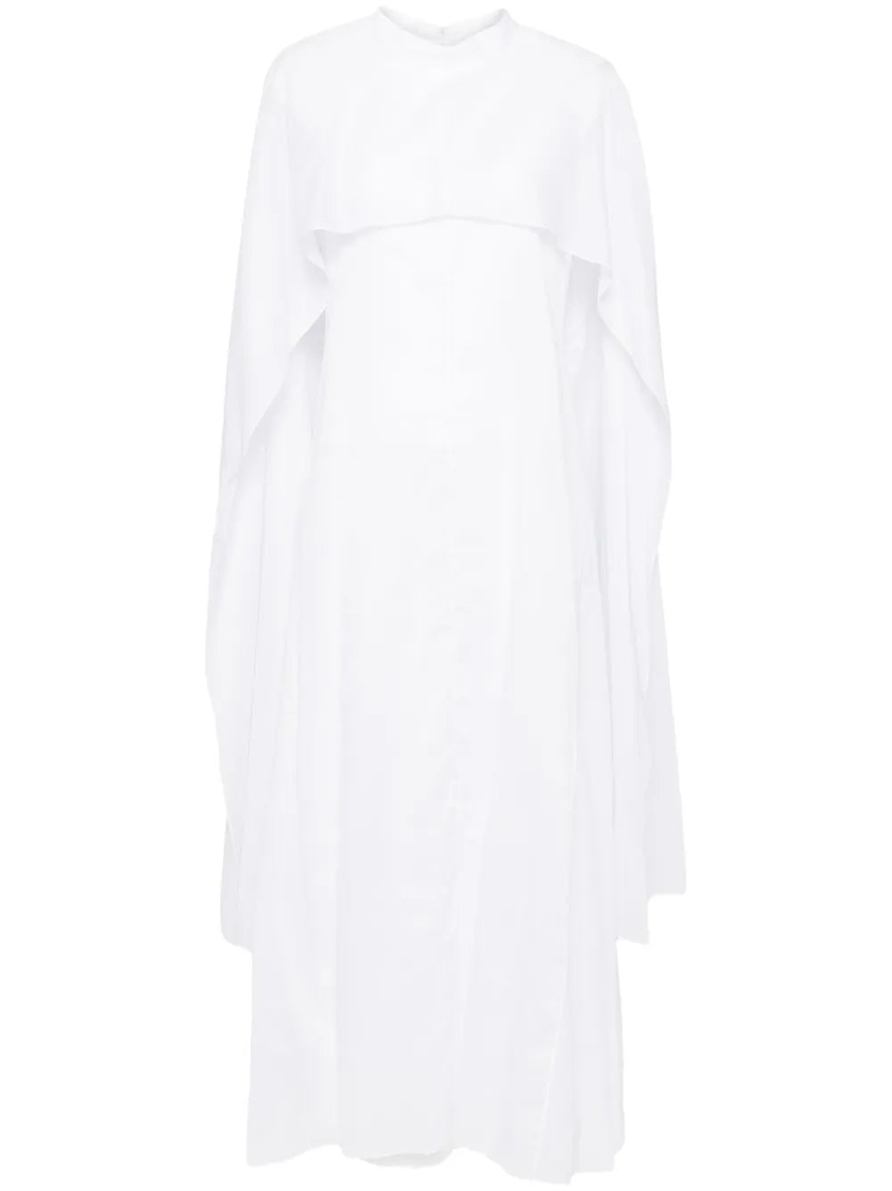 Cape-Embellished Midi Dress