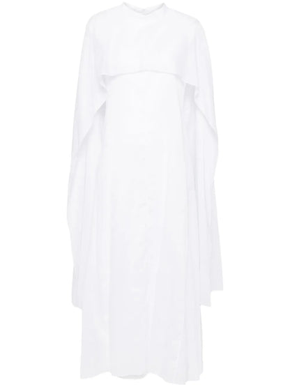 Cape-Embellished Midi Dress