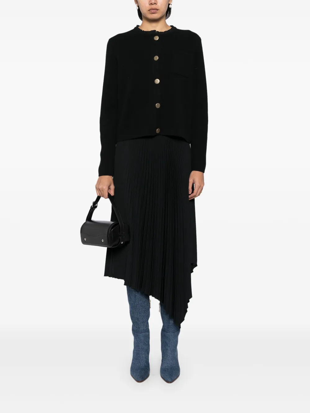 Round-Neck Cashmere Cardigan