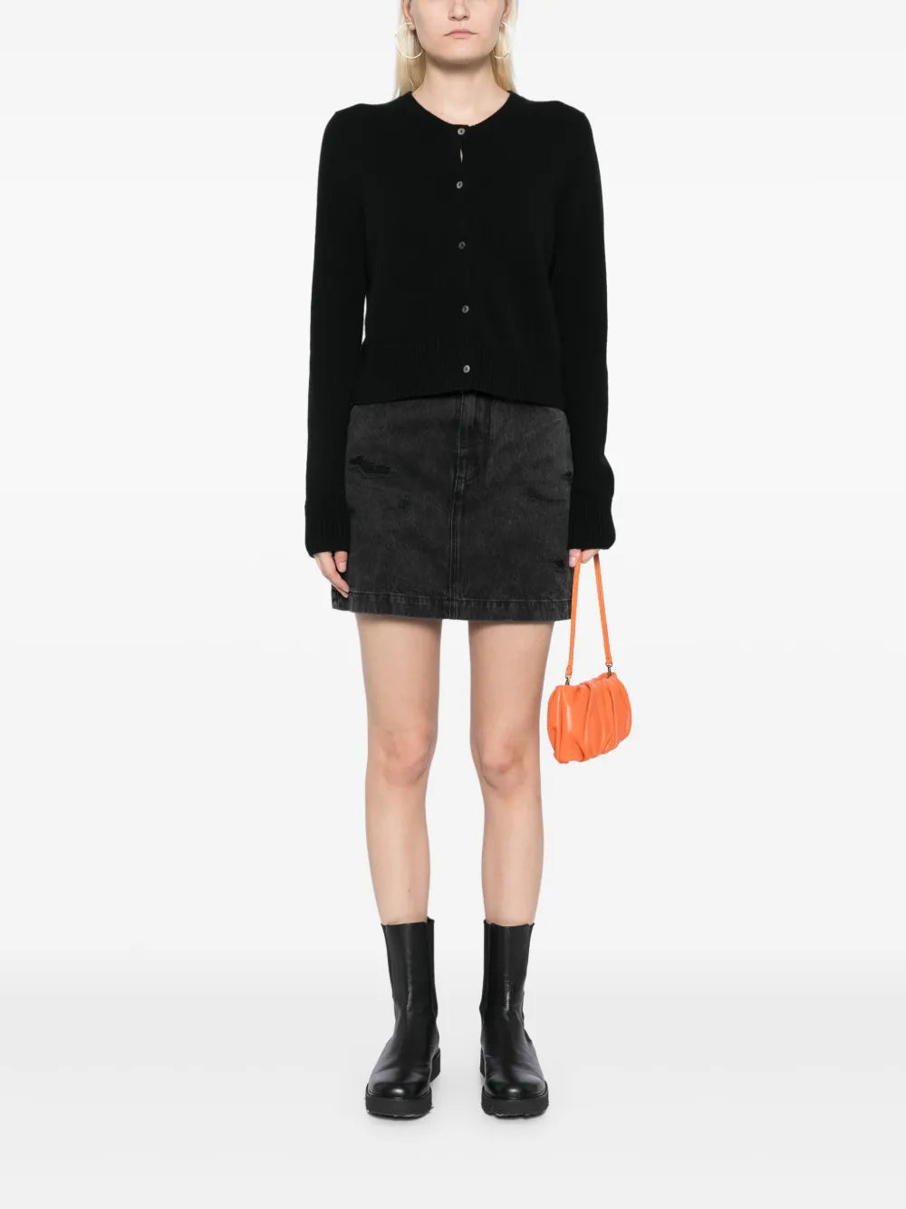 Long-Sleeve Cashmere Cardigan