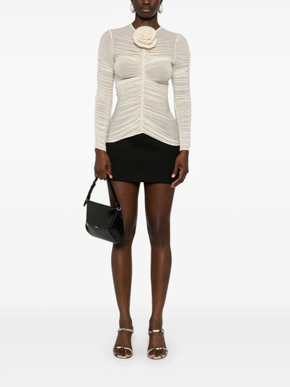 Floral-Appliqué Top