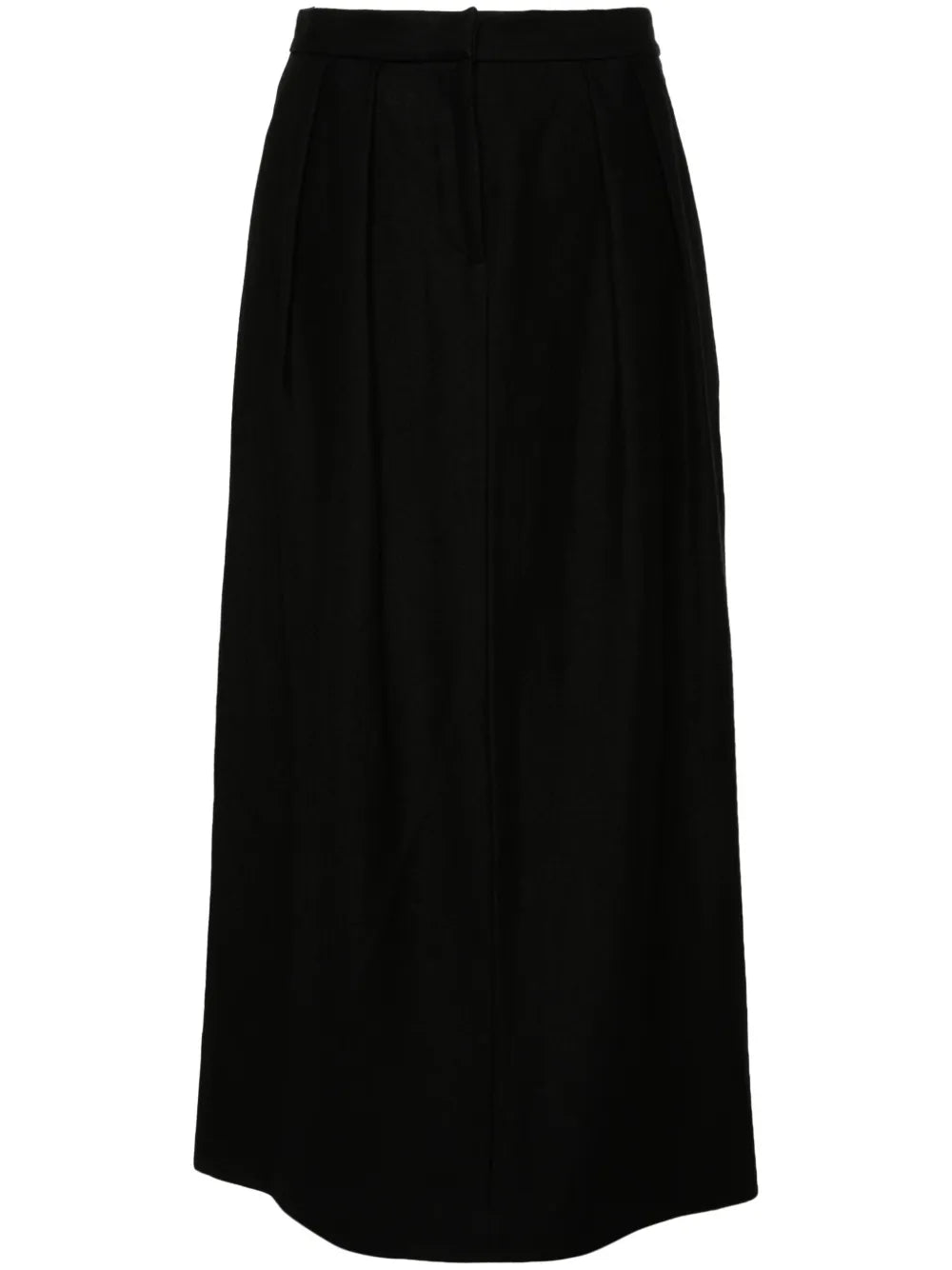 Pleat-Detail Midi Skirt